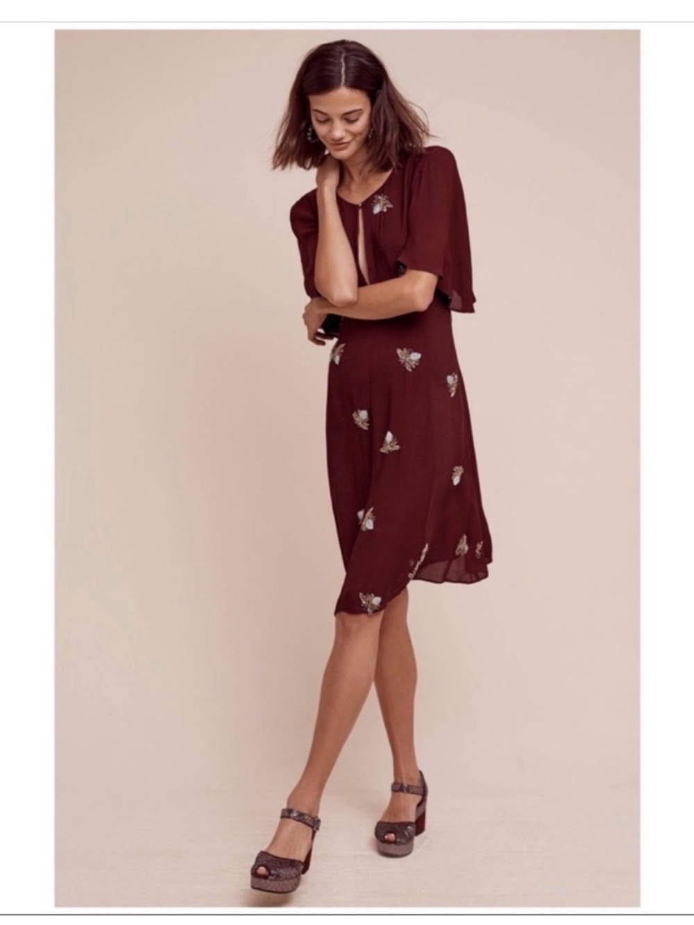 Anthropologie Moulinette Soeurs Beaded Firefly Dress - Picture 5 of 13